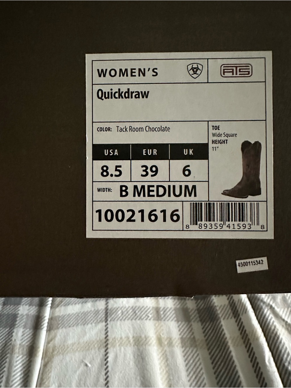 Ariat Quickdraw Women's Heeled Boots Tack Room Chocolate